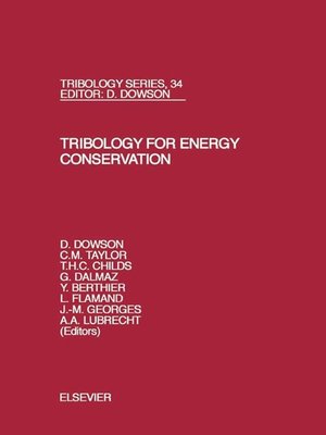 cover image of Tribology for Energy Conservation